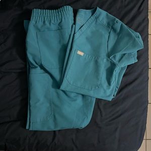 Figs Scrub Set Pacific Blue